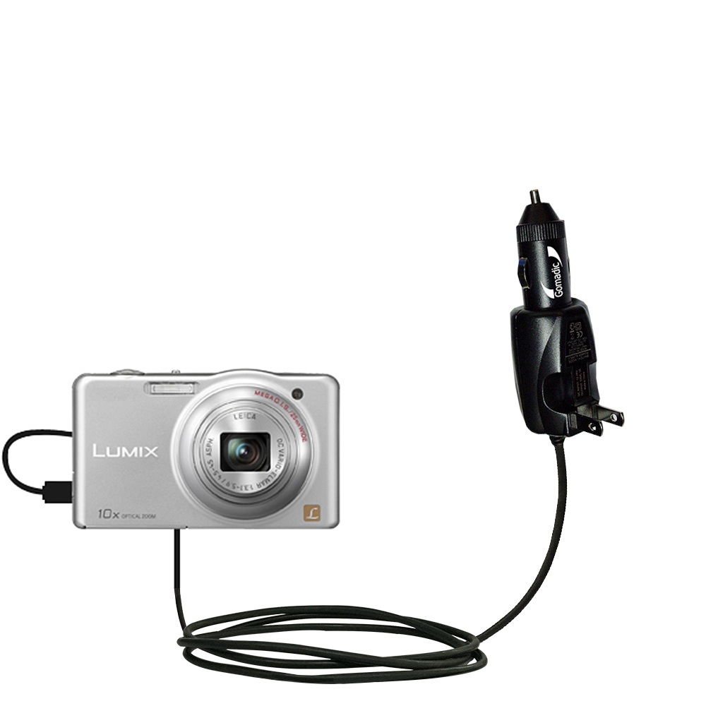 Car & Home 2 in 1 Charger compatible with the Panasonic Lumix DMC-SZ3W