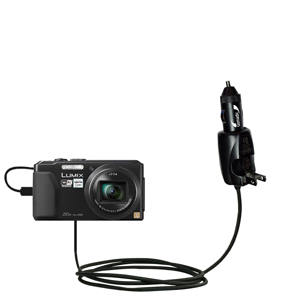 Car & Home 2 in 1 Charger compatible with the Panasonic Lumix DMC-TZ40
