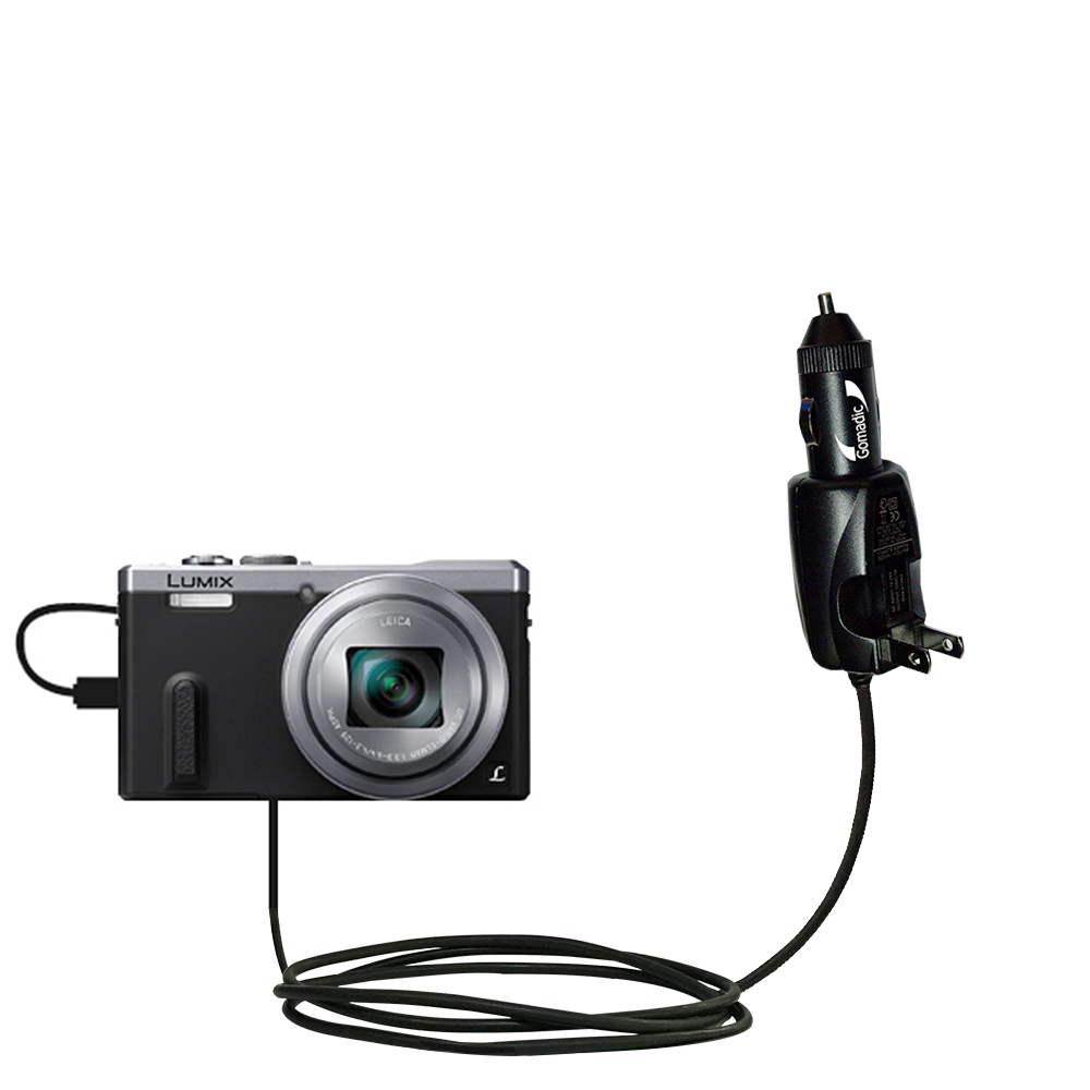 Car & Home 2 in 1 Charger compatible with the Panasonic Lumix DMC-TZ60