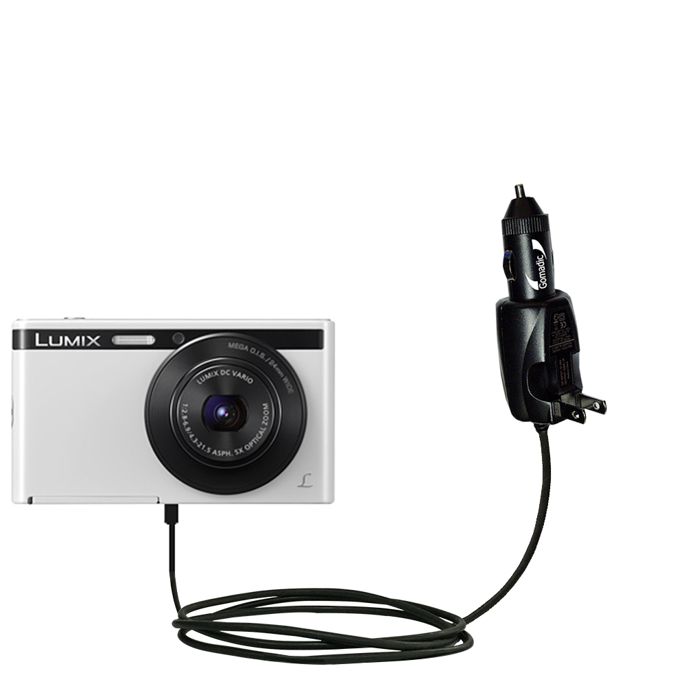Car & Home 2 in 1 Charger compatible with the Panasonic Lumix DMC-XS1W