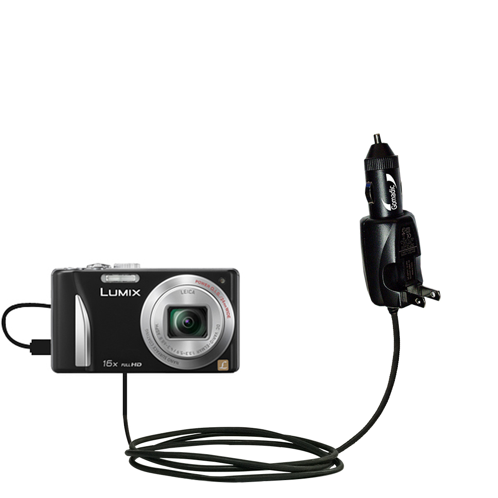 Car & Home 2 in 1 Charger compatible with the Panasonic Lumix DMC-ZS15K