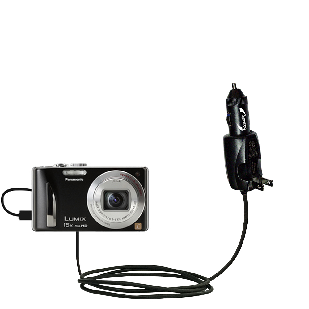 Car & Home 2 in 1 Charger compatible with the Panasonic Lumix DMC-ZS15S