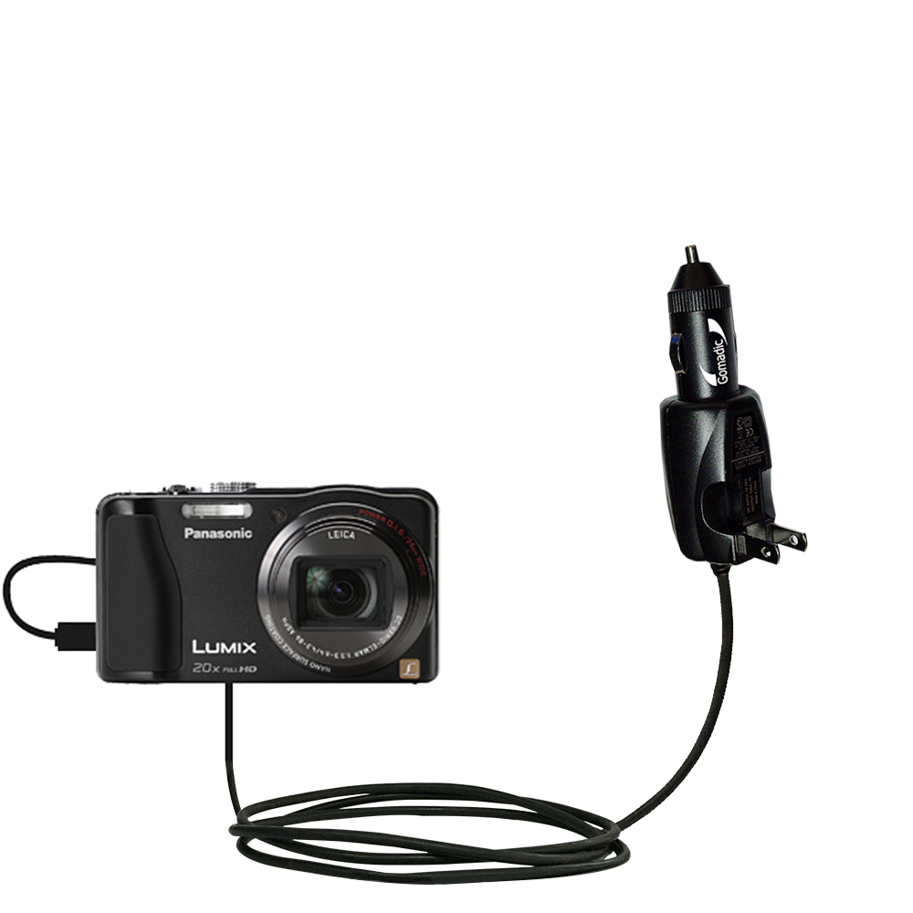Car & Home 2 in 1 Charger compatible with the Panasonic Lumix DMC-ZS20K