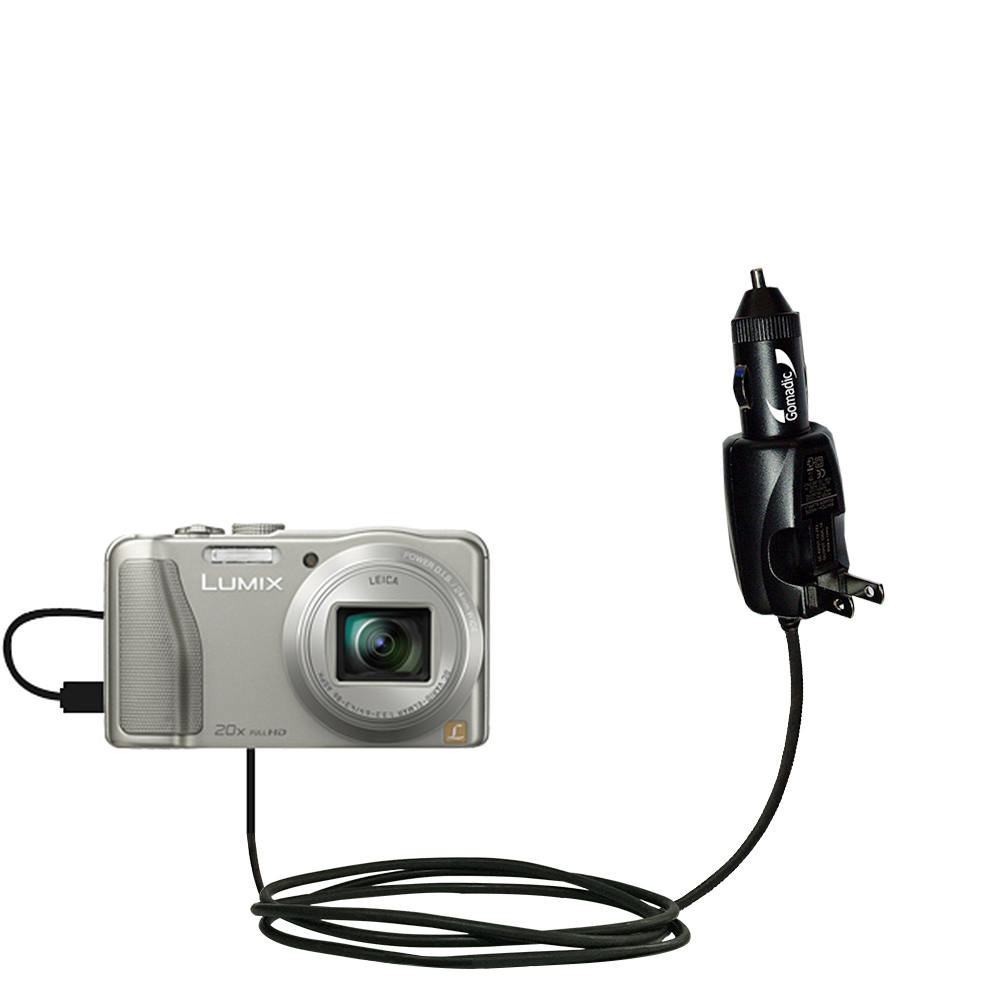 Car & Home 2 in 1 Charger compatible with the Panasonic Lumix DMC-ZS25S