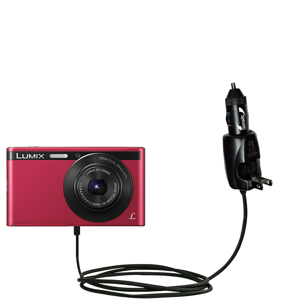Car & Home 2 in 1 Charger compatible with the Panasonic Lumix XS1