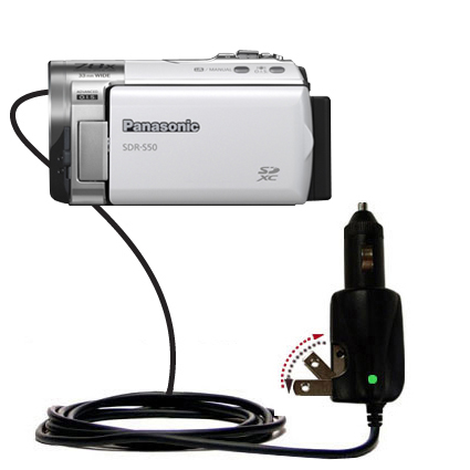 Car & Home 2 in 1 Charger compatible with the Panasonic SDR-S50 Video Camera