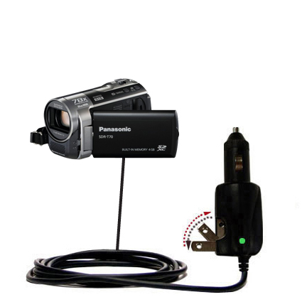Car & Home 2 in 1 Charger compatible with the Panasonic SDR-T70 Camcorder