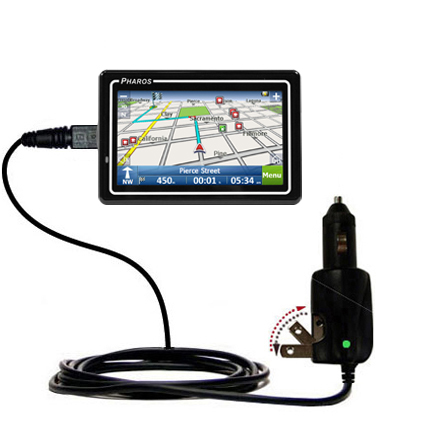 Car & Home 2 in 1 Charger compatible with the Pharos Drive 250n