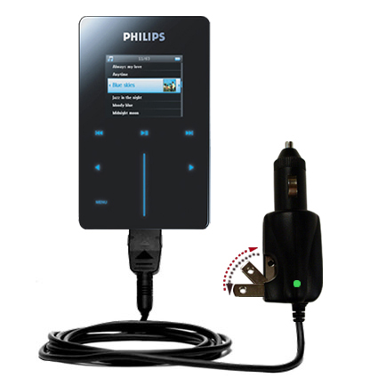 Car & Home 2 in 1 Charger compatible with the Philips GoGear HDD6320