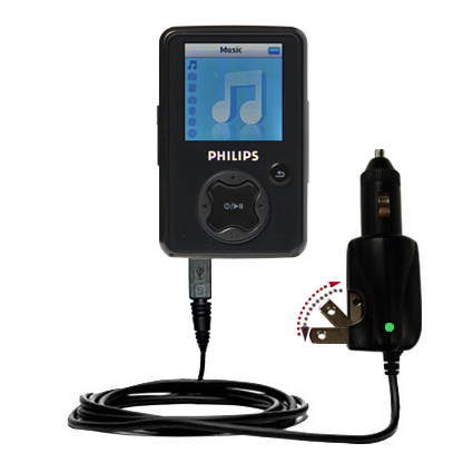 Car & Home 2 in 1 Charger compatible with the Philips GoGear SA3044