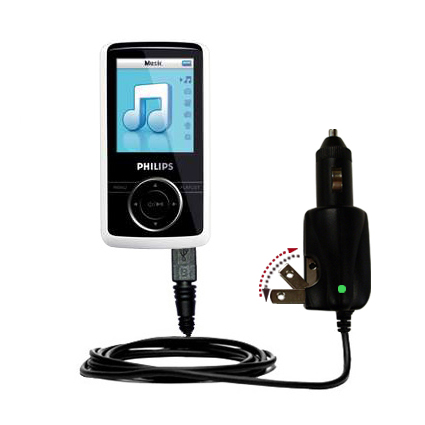 Car & Home 2 in 1 Charger compatible with the Philips GoGear SA3104/37