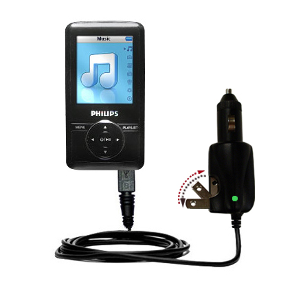 Car & Home 2 in 1 Charger compatible with the Philips GoGear SA3115/37
