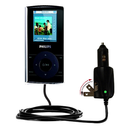 Car & Home 2 in 1 Charger compatible with the Philips GoGear SA5125/37