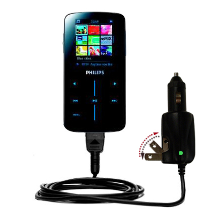 Car & Home 2 in 1 Charger compatible with the Philips GoGear SA9324/00