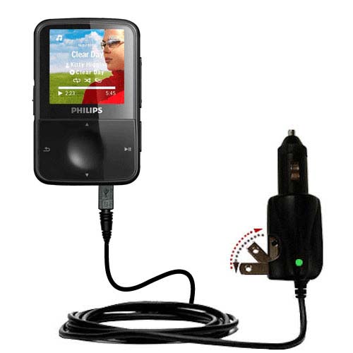Car & Home 2 in 1 Charger compatible with the Philips Gogear Vibe