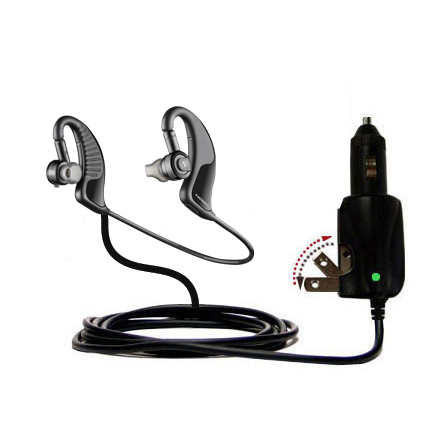 Car & Home 2 in 1 Charger compatible with the Plantronics Backbeat 903 Wireless Stereo Headphones