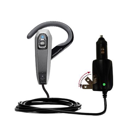 Intelligent Dual Purpose DC Vehicle and AC Home Wall Charger suitable for the Plantronics Explorer 340 - Two critical functions; one unique charger - Uses Gomadic Brand TipExchange Technology