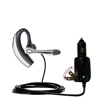 Car & Home 2 in 1 Charger compatible with the Plantronics Voyager 500