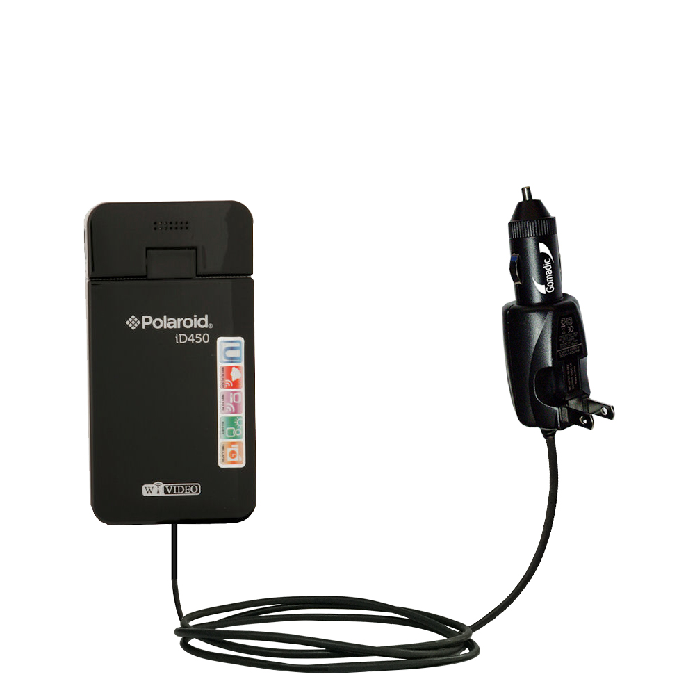 Car & Home 2 in 1 Charger compatible with the Polaroid ID450