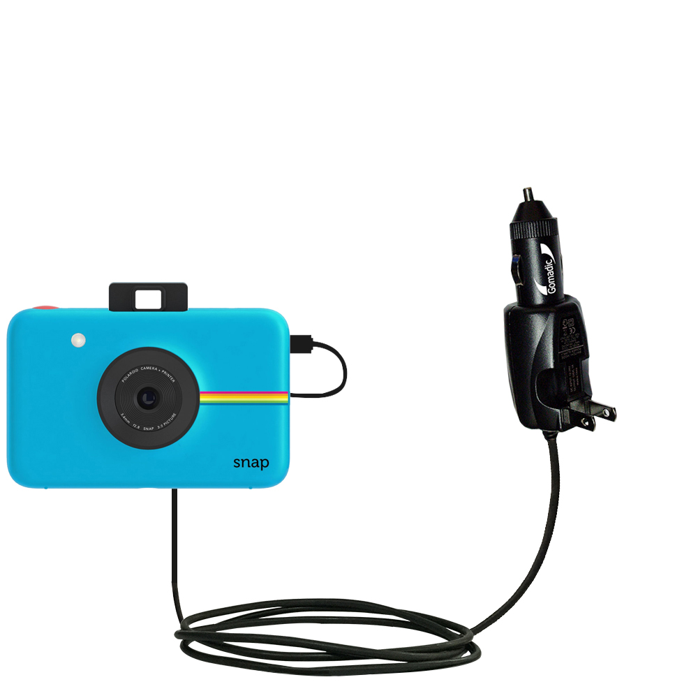 Intelligent Dual Purpose DC Vehicle and AC Home Wall Charger suitable for the Polaroid Snap - Two critical functions, one unique charger - Uses Gomadic Brand TipExchange Technology