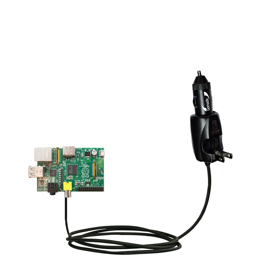 Car & Home 2 in 1 Charger compatible with the Raspberry Pi Board