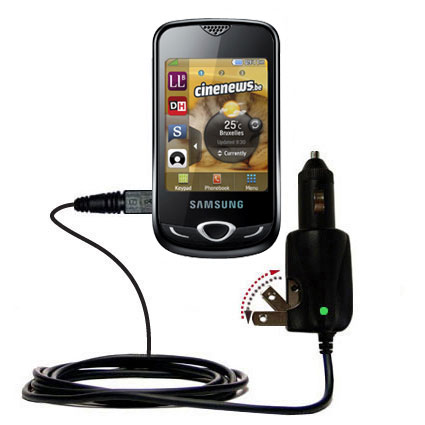 Car & Home 2 in 1 Charger compatible with the Samsung Corby 3G S3370