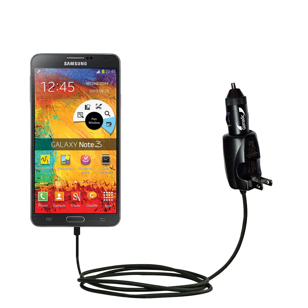Car & Home 2 in 1 Charger compatible with the Samsung Galaxy Note 3 / Note III