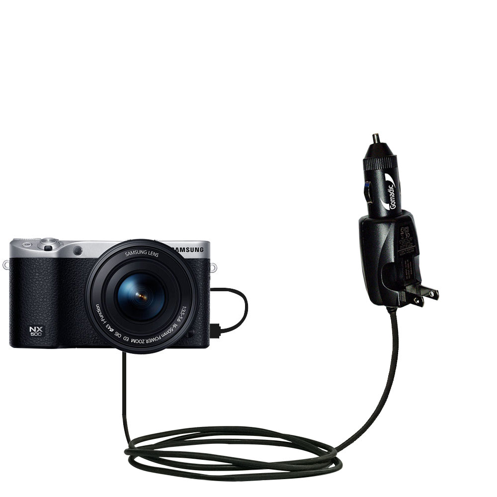 Car & Home 2 in 1 Charger compatible with the Samsung Galaxy NX500
