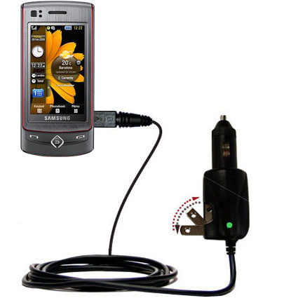 Car & Home 2 in 1 Charger compatible with the Samsung GT-S8300 S8300