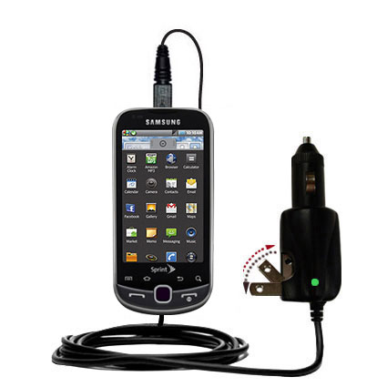 Intelligent Dual Purpose DC Vehicle and AC Home Wall Charger suitable for the Samsung Intercept  - Two critical functions; one unique charger - Uses Gomadic Brand TipExchange Technology