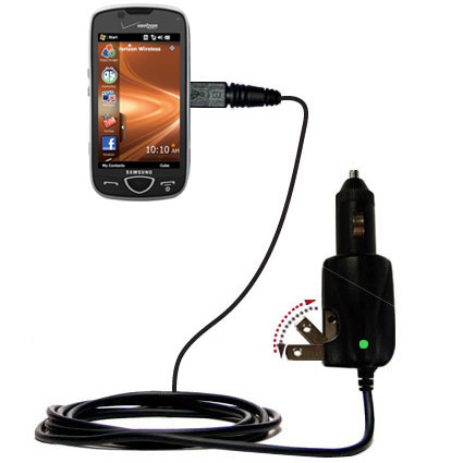 Car & Home 2 in 1 Charger compatible with the Samsung Omnia II  SCH-i920