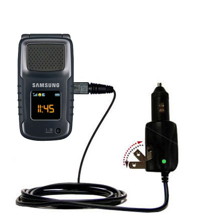 Car & Home 2 in 1 Charger compatible with the Samsung Rugby II III
