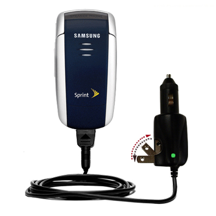 Car & Home 2 in 1 Charger compatible with the Samsung SCH-A560 A565 A595 A599