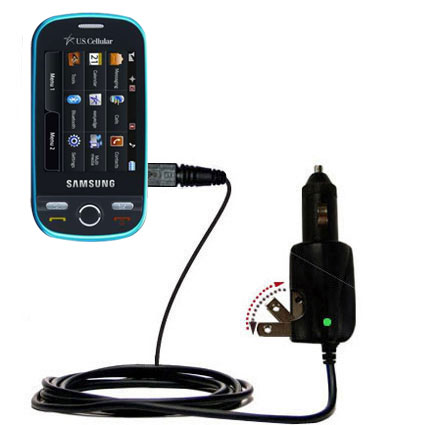 Car & Home 2 in 1 Charger compatible with the Samsung SCH-R360