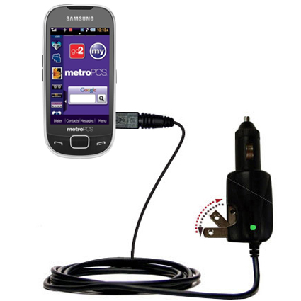 Car & Home 2 in 1 Charger compatible with the Samsung SCH-R860 Caliber