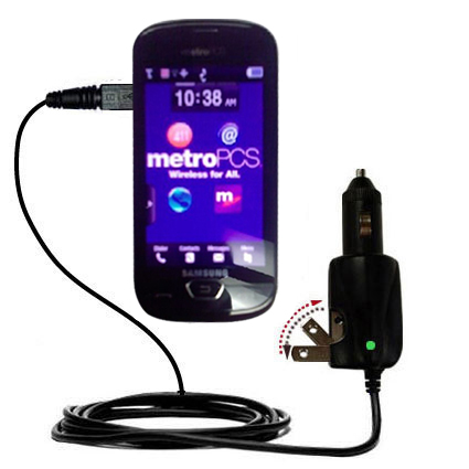 Intelligent Dual Purpose DC Vehicle and AC Home Wall Charger suitable for the Samsung SCH-R900 - Two critical functions; one unique charger - Uses Gomadic Brand TipExchange Technology