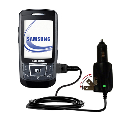 Car & Home 2 in 1 Charger compatible with the Samsung SGH-D870