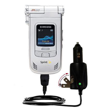 Car & Home 2 in 1 Charger compatible with the Samsung SPH-A940 / MM-A940