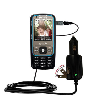 Car & Home 2 in 1 Charger compatible with the Samsung SPH-M540
