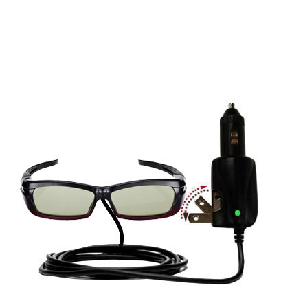 Car & Home 2 in 1 Charger compatible with the Samsung SSG-2200AR Rechargeable Adult 3D Glasses