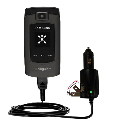 Car & Home 2 in 1 Charger compatible with the Samsung SYNC SGH-A707