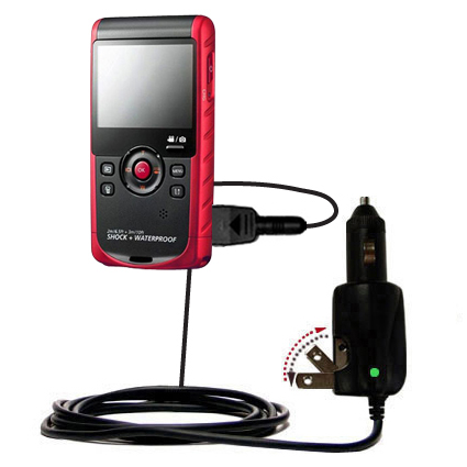 Car & Home 2 in 1 Charger compatible with the Samsung W200 Rugged Camcorder