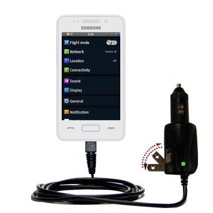Car & Home 2 in 1 Charger compatible with the Samsung Wave 725