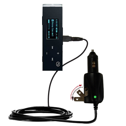 Car & Home 2 in 1 Charger compatible with the Samsung Yepp YP-U3JQB