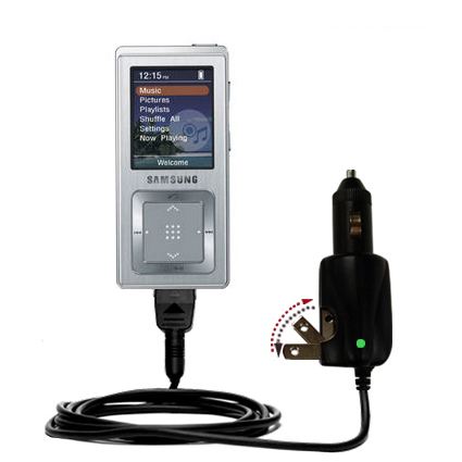 Car & Home 2 in 1 Charger compatible with the Samsung YP-Z5