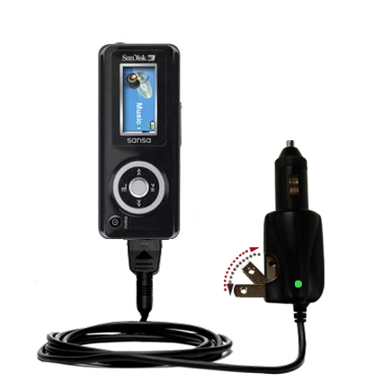 Car & Home 2 in 1 Charger compatible with the Sandisk Sansa c200