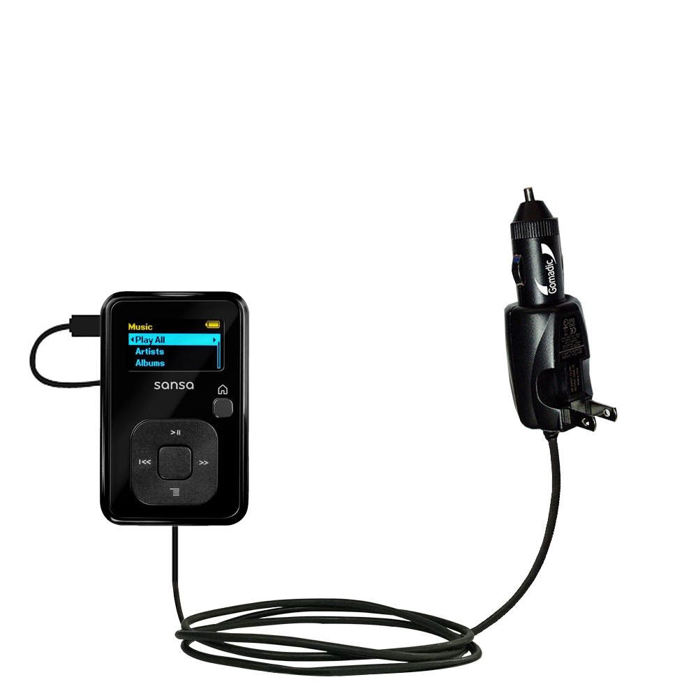 Car & Home 2 in 1 Charger compatible with the Sandisk Sansa Clip Plus