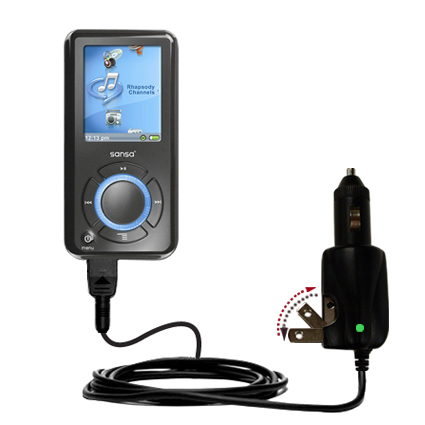 Car & Home 2 in 1 Charger compatible with the Sandisk Sansa e200R Rhapsody