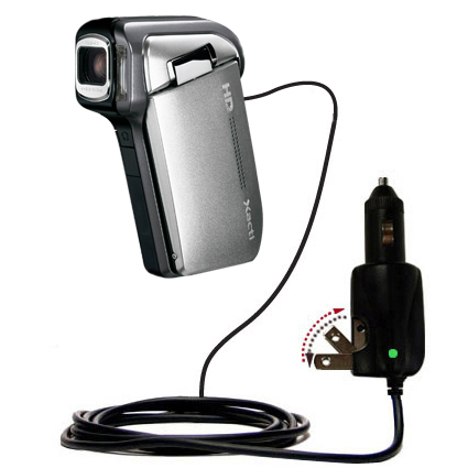 Car & Home 2 in 1 Charger compatible with the Sanyo Camcorder VPC-HD700 VPC-HD800