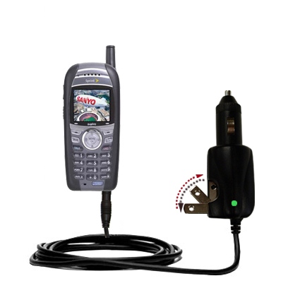 Intelligent Dual Purpose DC Vehicle and AC Home Wall Charger suitable for the Sanyo SCP-4930 - Two critical functions; one unique charger - Uses Gomadic Brand TipExchange Technology
